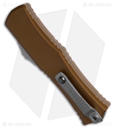 Microtech Hera II Mini S/E OTF Automatic Knife Tan Aluminum (2.9" SW)