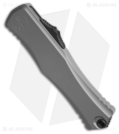 Microtech Hera II D/E OTF Auto Knife Natural Clear Aluminum (4" Black Full Serr)
