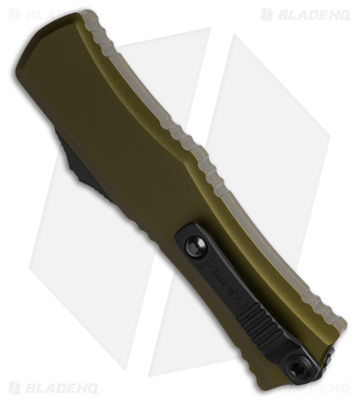 Microtech Hera II Mini S/E OTF Automatic Knife OD Green Aluminum (2.9" Black)