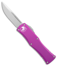 Microtech Hera S/E OTF Automatic Knife Dagger Violet Aluminum (3" Stonewash)