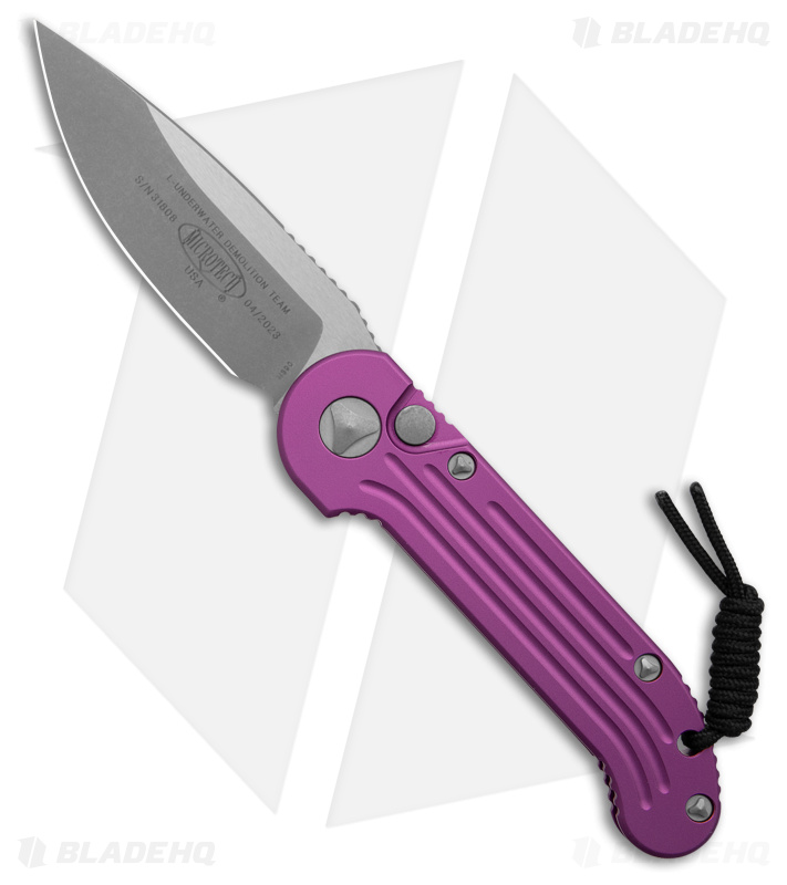 Microtech LUDT Automatic Knife Violet Alum (3.4" Apocalyptic) 135-10 APVI