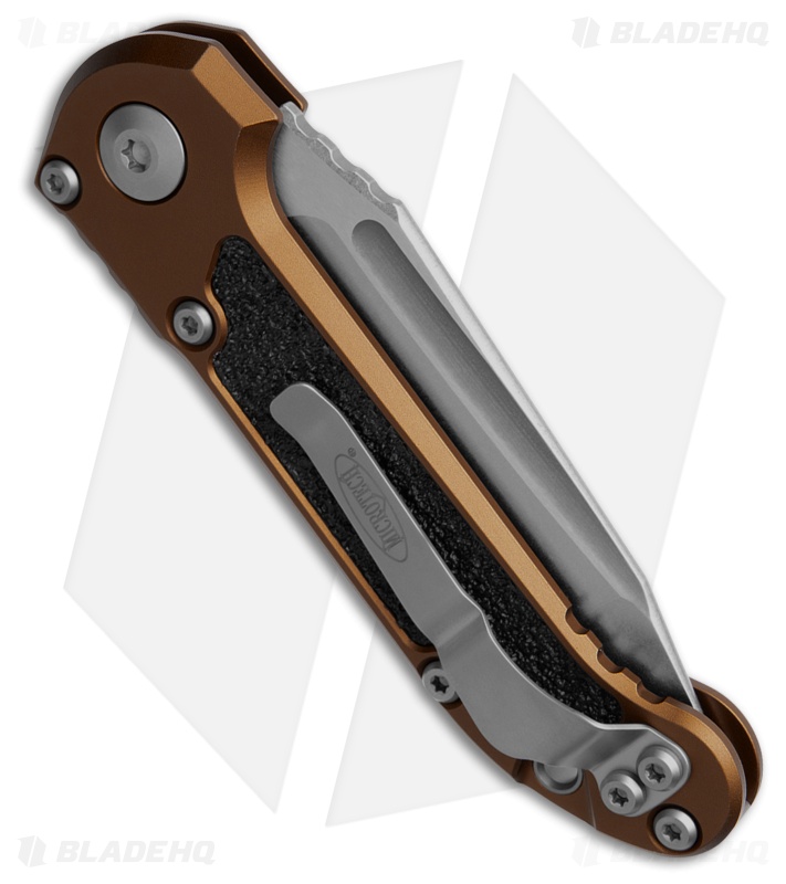 Microtech LUDT Gen III T/E Automatic Knife Tan Aluminum (3.5" Stonewash)