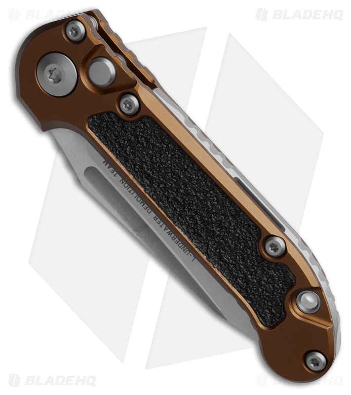 Microtech LUDT Gen III T/E Automatic Knife Tan Aluminum (3.5" Stonewash)