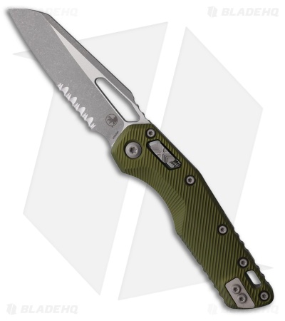 Microtech MSI Ram-Lok Knife Fluted OD Green Aluminum (3.9" Apocalyptic Serr)