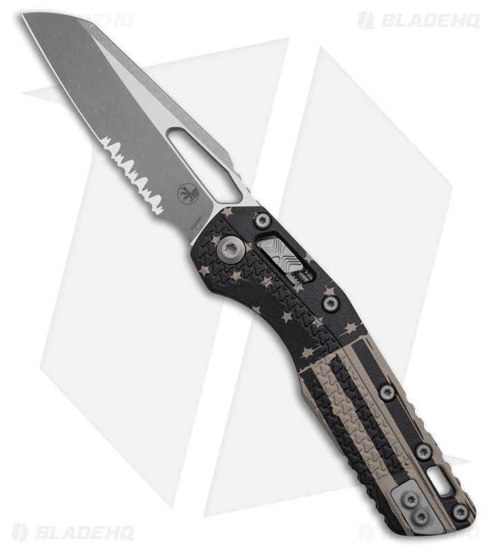 Microtech MSI Knife Tri Grip Flag Polymer Apocalyptic Serr