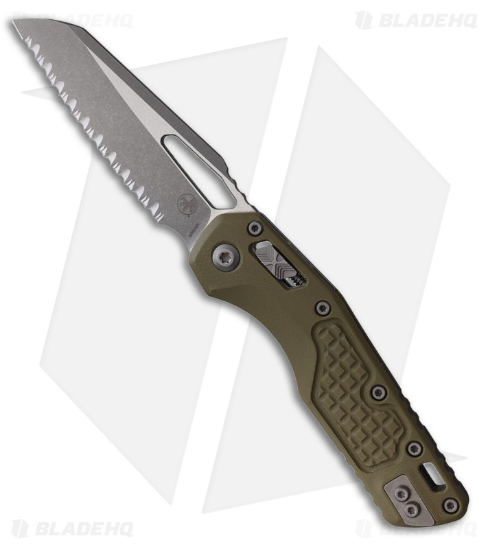 Microtech MSI Ram-Lok Knife Frag OD Green G-10 (3.9" Apocalyptic Full Serr)