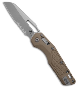 Microtech MSI Knife Fluted Tan G-10 Apocalyptic Serr Microtech MSI Knife Fluted Tan G-10 Apocalyptic Serr