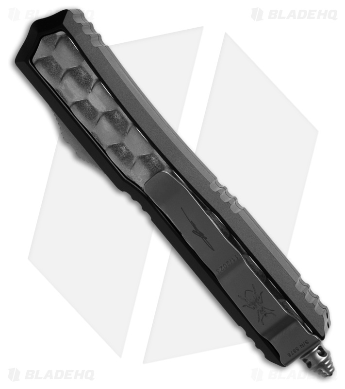 Microtech Makora D/E OTF Automatic Knife Bubble Inlay Black (3.4" SW Serr) 