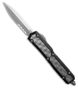 Microtech Makora D/E OTF Automatic Knife Bubble Inlay Black (3.4" SW Serr)