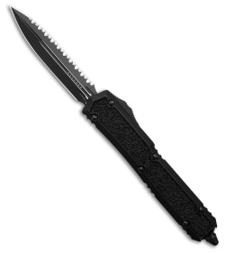 Microtech Makora D/E Signature Series OTF Auto Knife Black (3.4" Black Serrated)