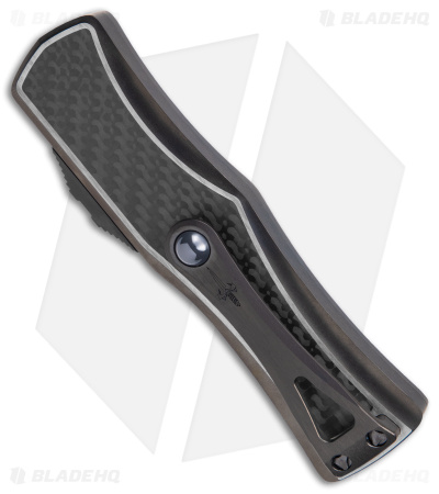 Marfione Customs Hera D/E OTF Automatic Knife Carbon Fiber (3" Black DLC)