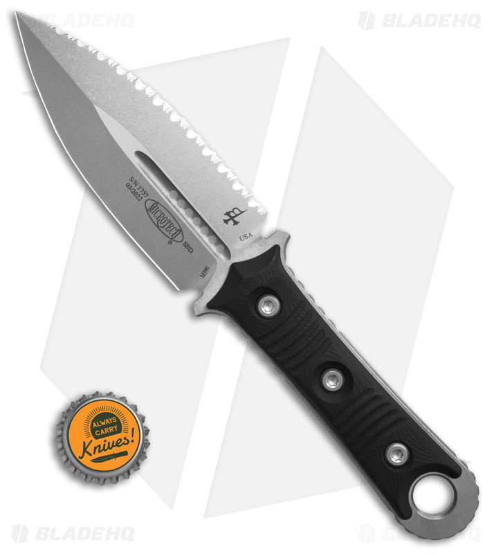 Microtech SBD Fixed Blade Black G-10 (SW Serr) - Blade HQ