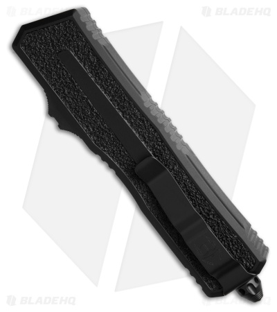 Microtech Scarab II Gen III D/E OTF Auto Knife Black Al (4" Black Full Serr)