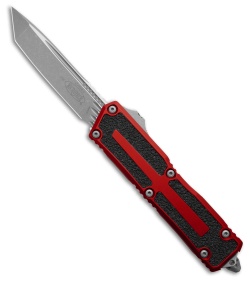 Microtech Scarab II Gen III T/E OTF Automatic Knife Red Aluminum (4" Apoc)