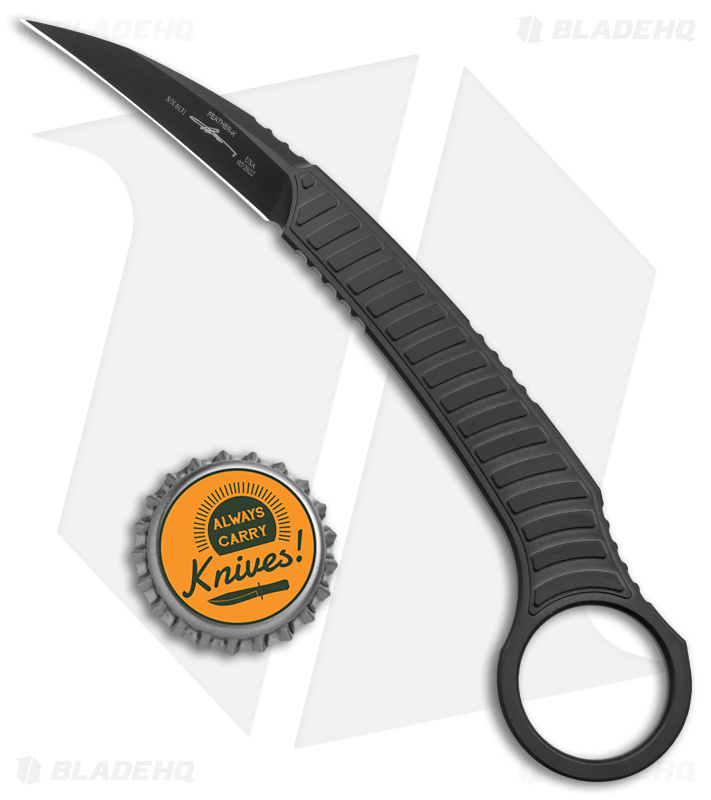 Microtech Signature Series Feather Karambit Fixed Blade Knife (2.25" Black)