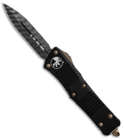 Microtech Signature Series Troodon OTF Knife Bronze Hardware (3" Damascus)