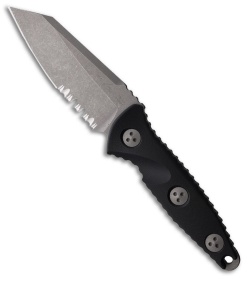 Microtech Socom Alpha Mini Warcom Fixed Blade Knife Blk (3.7" Apoc Serr) 93M11AP