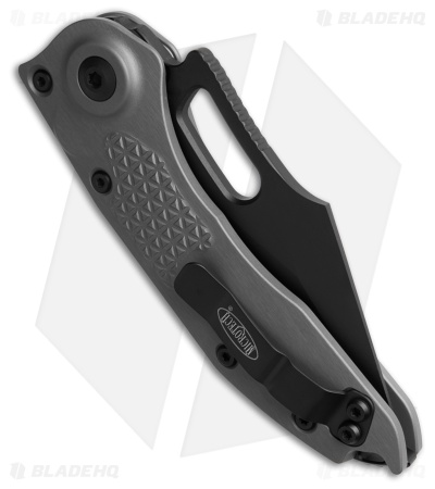 Microtech Stitch Automatic Knife Natural Clear Aluminum (3.75" Black Serr)