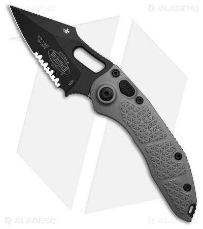 Microtech Stitch Automatic Knife Natural Clear Aluminum (3.75" Black Serr)
