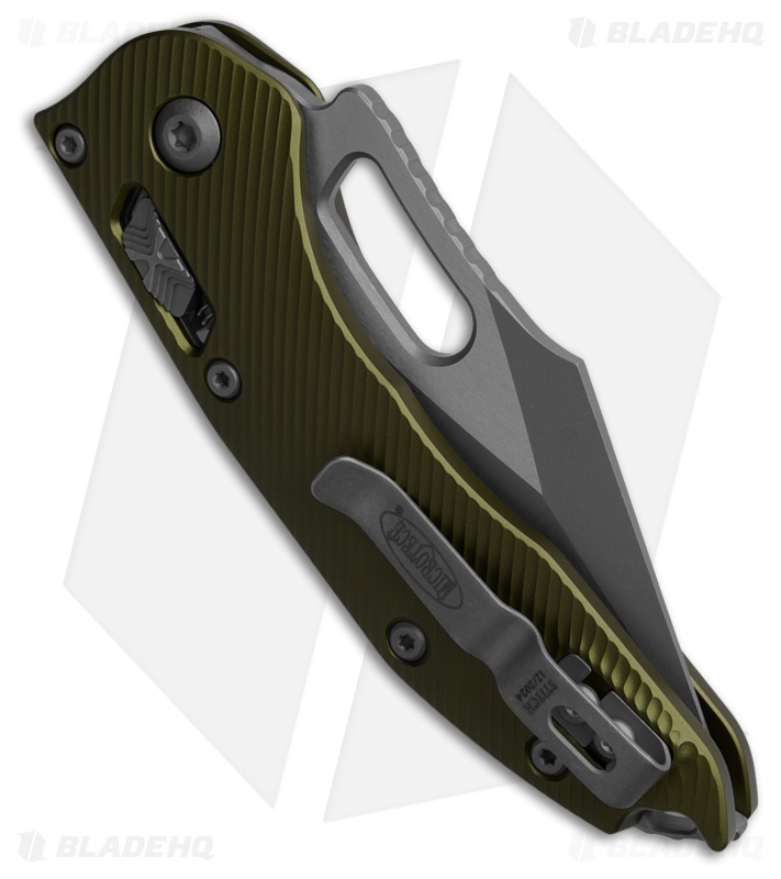 Microtech Stitch Ram-Lok Knife Fluted OD Green Aluminum (3.7" Apoc Full Serr)