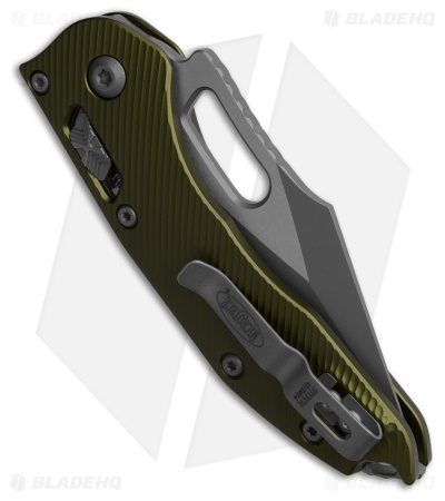 Microtech Stitch Ram-Lok Knife Fluted OD Green Aluminum (3.7" Apoc Full Serr)