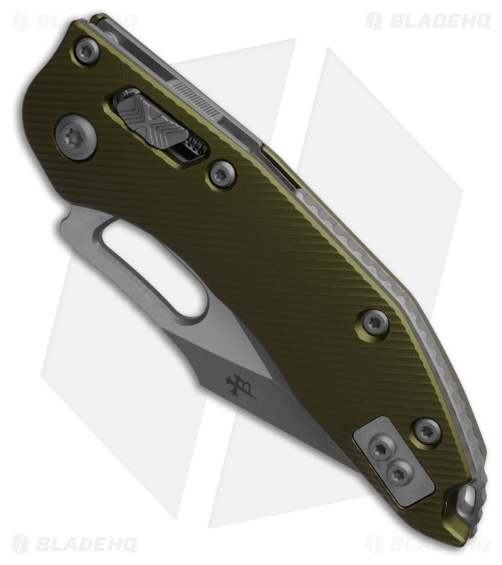 Microtech Stitch Ram-Lok Knife Fluted OD Green Aluminum (3.7" Apoc Full Serr)