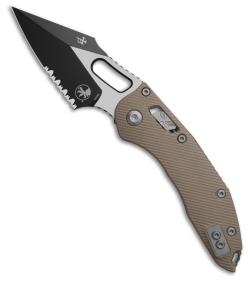 Microtech Stitch Ram-Lok S/E Knife Fluted Tan G-10 (3.7" Two-Tone Serr)
