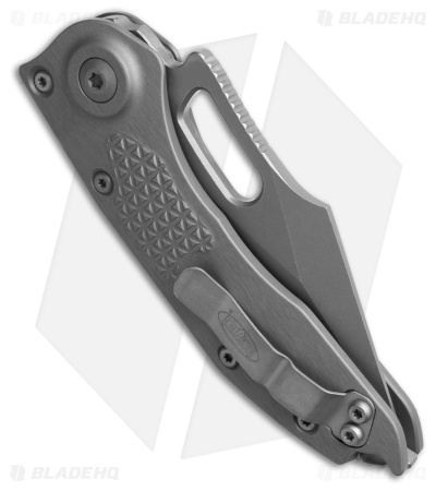 Microtech Stitch Automatic Knife Natural Clear Aluminum (3.75" AP Serr)
