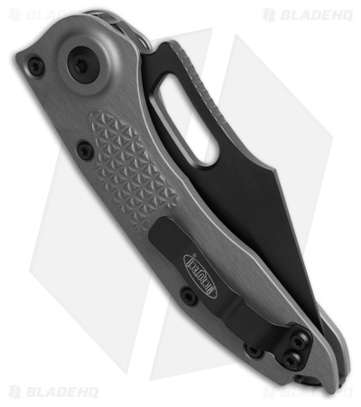 Microtech Stitch Automatic Knife Natural Clear Aluminum (3.75" Black) 