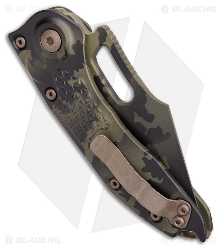 Microtech Stitch Signature Series Automatic Knife Olive Camo (3.75" Camo Serr)