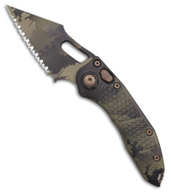 Microtech Stitch Signature Series Automatic Knife Olive Camo (3.75" Camo Serr)