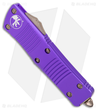 Microtech Troodon D/E OTF Automatic Knife Purple (3" Bronze) 138-13PU