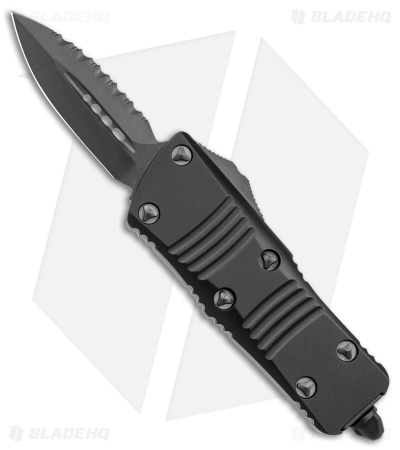 Microtech Troodon Mini D/E CA Legal OTF Auto Black (1.9" Black DLC Serr)