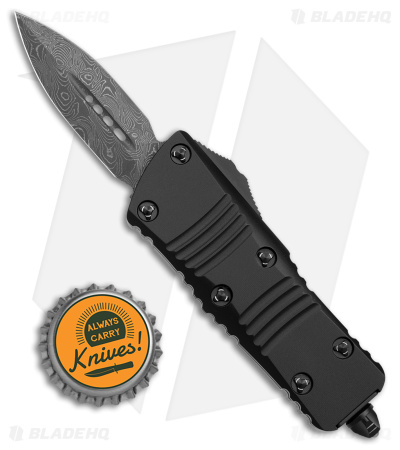 Microtech Troodon Mini D/E Signature Series OTF Automatic Knife(1.9" Damascus)