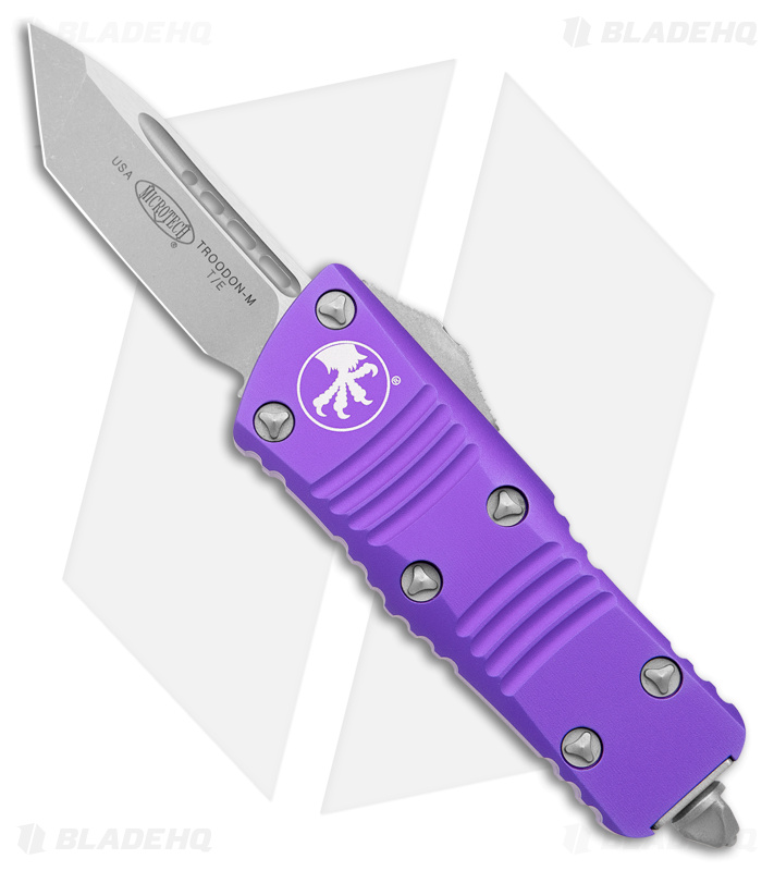 Microtech Troodon Mini T/E CA Legal OTF Auto Knife Purple (1.9" Apoc) 24010 APPU