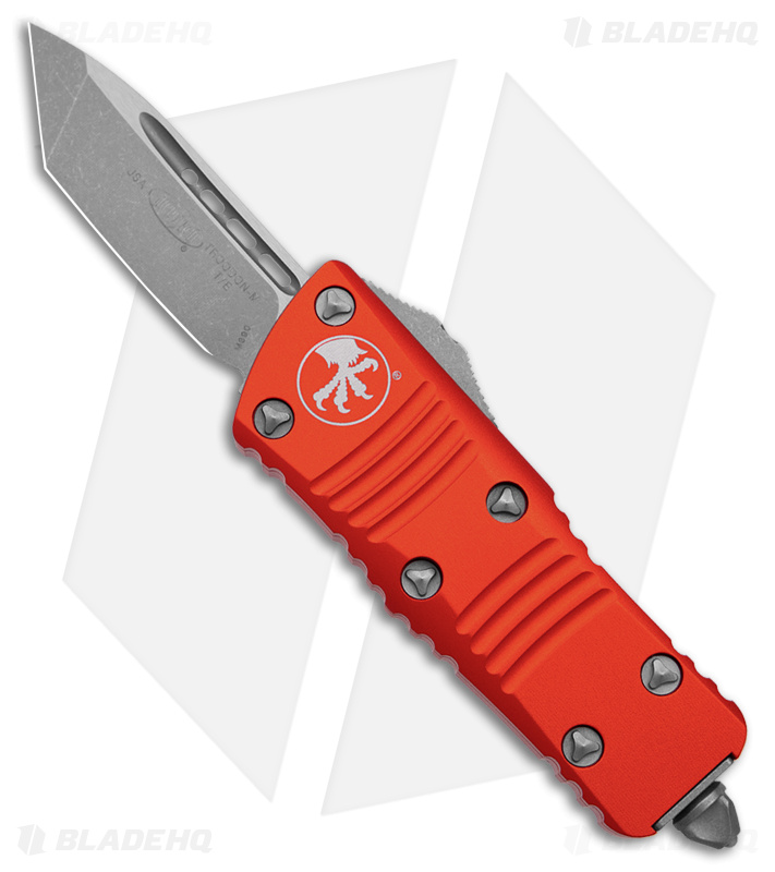 Microtech Troodon Mini T/E CA Legal OTF Auto Knife Orange Al (1.9" Apocalyptic)