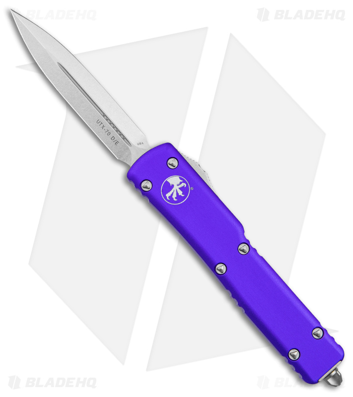 Microtech UTX-70 D/E OTF Automatic Knife Purple (2.4" Stonewash)