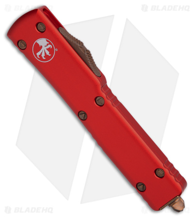 Microtech UTX-70 D/E OTF Automatic Knife Red (2.4" Bronze Apocalyptic)