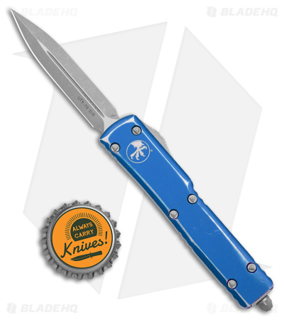 Microtech UTX-70 D/E OTF Automatic Knife Distressed Blue Alum (2.5" Apocalyptic)