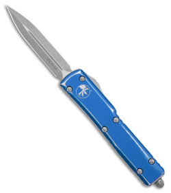 Microtech UTX-70 D/E OTF Automatic Knife Distressed Blue Alum (2.5" Apocalyptic)