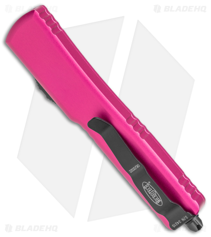 Microtech UTX-70 S/E Drop Point OTF Auto Knife Pink (2.4" Two-Tone) 148-1 PK