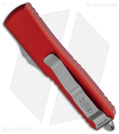 Microtech UTX-85 T/E OTF Automatic Knife Red Aluminum (3.1" Apoc Full Serr)