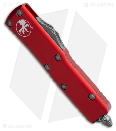 Microtech UTX-85 D/E Automatic OTF Knife Red Aluminum (3.1" Apocalyptic)