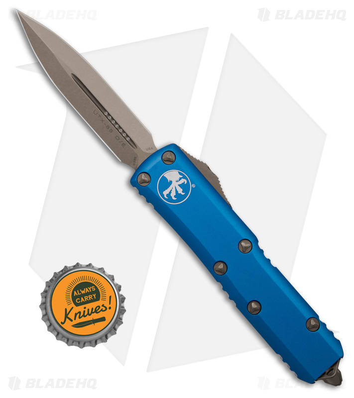 Microtech UTX-85 OTF Knife Blue Bronze Apocalyptic Blade HQ