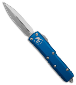 Microtech UTX-85 D/E OTF Automatic Knife Blue (3.125" Stonewash) 232-10BL