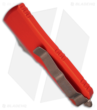 Microtech UTX-85 D/E OTF Automatic Knife Orange (3.125" Bronze) 
