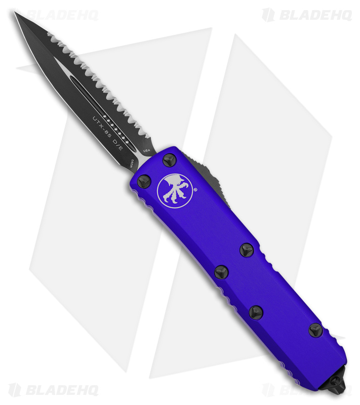 Microtech UTX-85 D/E OTF Automatic Knife Purple (3.1" Serrated) 232-3 PU