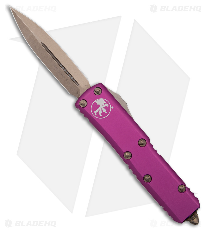 Microtech UTX-85 D/E OTF Automatic Knife Violet (3.125" Bronze) 232-13VI