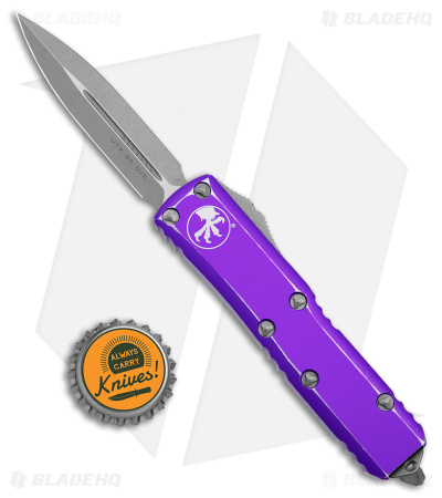 Microtech UTX-85 D/E OTF Automatic Knife Distressed Purple (3.1" Apocalyptic SW)