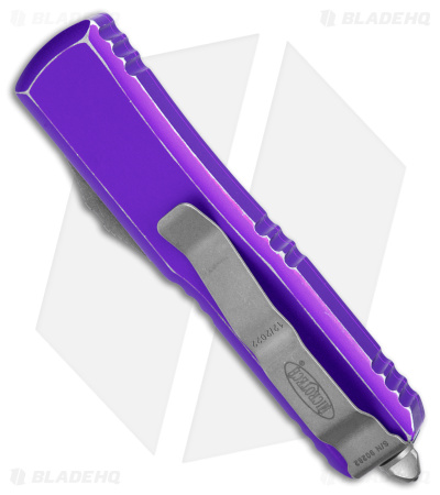Microtech UTX-85 D/E OTF Automatic Knife Distressed Purple (3.1" Apocalyptic SW)